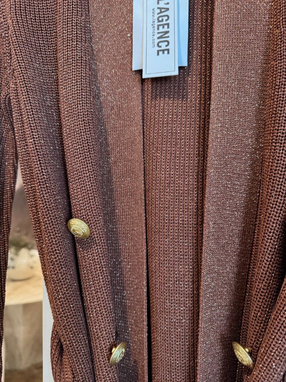 L'AGENCE brown Ribbed Dress - Picture 3 of 3